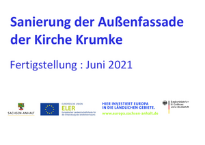 Sanierung der Au&szlig;enfassade der Kirche Krumke
