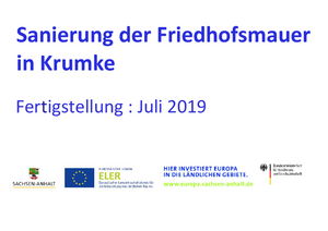 Sanierung der Friedhofsmauer in Krumke